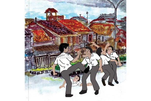 Ilustrasi tawuran.