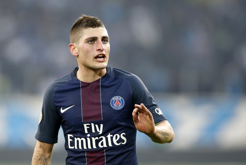 Gelandang Paris Saint-Germain Marco Verratti.