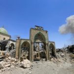 Masjid Agung al-Nuri di Mosul, Irak, 7 Agustus 2017.